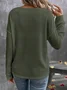 Women's Long Sleeve T-shirt Spring/Fall White Plain Embossed V Neck Dolman Sleeve Daily Going Out Vintage Top