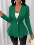 Women's Thickened New Jacquard Texture Single Pearl Button Slim Fit Long Sleeve Jacket