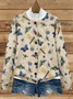 Ethnic Butterfly Loose Crew Neck Cardigan