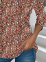 Regular fit long-sleeved T-shirt with floral pattern