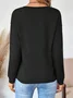 Women's Long Sleeve T-shirt Spring/Fall White Plain Embossed V Neck Dolman Sleeve Daily Going Out Vintage Top