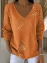 Casual Floral Sweater