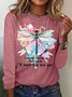 Sometimes I just look up and smile and say "I know it's you" Long sleeve T-shirt with lettering print