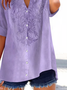 Women's Floral Print Casual Short Sleeve Shirt