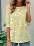Regular Fit Long Sleeve Elegant T-Shirt With Simple And Fashionable Pattern