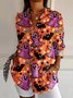 Women's Halloween Pattern Shirt Elegant Retro Long Sleeve Regular Fit Spring And Autumn
