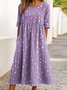 Women's Midi Dress Casual A-Line Skirt Casual Holiday Regular Fit