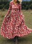 Women's Maxi Dress A-Line Skirt Holiday Casual Bohemian Beach Floral Pattern