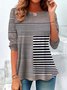 Crew Neck Cotton Vintage Plaid T-Shirt