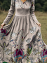 Women's Maxi Dress A-Line Skirt Holiday Casual Bohemian Beach Floral Pattern
