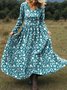 Women's Maxi Dress A-Line Skirt Holiday Casual Bohemian Beach Floral Pattern