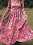 Women's Maxi Dress A-Line Skirt Holiday Casual Bohemian Beach Floral Pattern
