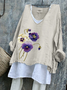 Linen V Neck T-Shirt