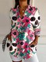 Women's Halloween Pattern Shirt Elegant Retro Long Sleeve Regular Fit Spring And Autumn