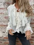 Cotton V Neck Casual Shirt