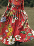 Women's Maxi Dress A-Line Skirt Holiday Casual Bohemian Beach Floral Pattern