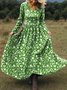 Women's Maxi Dress A-Line Skirt Holiday Casual Bohemian Beach Floral Pattern