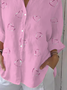 Women's Breast Awareness Print Casual Shirt