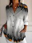 Women's Halloween Pattern Shirt Elegant Retro Long Sleeve Regular Fit Spring And Autumn
