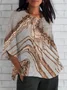 Women's Shirt Marble Daily Casual 3/4 Sleeve Round Neck Regular Top