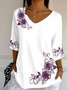 Casual Floral Crew Neck Regular Fit T-Shirt