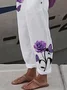 Women's Alzheimer's Floral Print Casual Pants