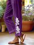 Women's Alzheimer's Floral Print Casual Pants