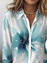 Women's Floral Pattern Shirt Elegant Commuter Long Sleeve Spring and Autumn Tops