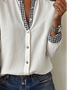 Women's Everyday Patterned Shirt Elegant Commuter Long-Sleeved Spring And Autumn Tops