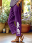 Women's Alzheimer's Floral Print Casual Pants
