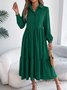 Cotton Casual Plain Regular Fit Dress With No