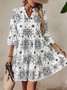 Cotton Casual Floral Regular Fit Dress With No