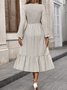 V Neck Geometric Casual Dress With No