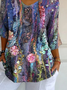Women's Alzheimer's Floral Print Casual T-Shirt