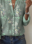 Women's Floral Pattern Shirt Retro Elegant Spring And Autumn Style Daily Casual Top