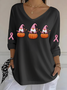 Women's Casual October We Wear Pink Halloween Witch Top
