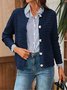 Simple Crew Neck Plain Cardigan