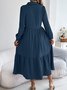 Cotton Casual Plain Regular Fit Dress With No