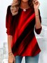 Crew Neck Cotton Casual Plaid T-Shirt