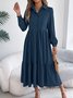 Cotton Casual Plain Regular Fit Dress With No