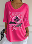 Women's Casual October We Wear Pink Halloween Witch Top