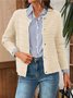 Simple Crew Neck Plain Cardigan