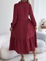 Cotton Casual Plain Regular Fit Dress With No