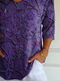 Women's Alzheimer's Floral Print Casual T-Shirt