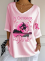 Women's Casual October We Wear Pink Halloween Witch Top