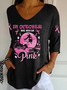 Women's Casual October We Wear Pink Halloween Witch Top