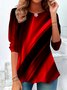 Crew Neck Cotton Casual Plaid T-Shirt