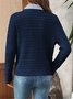 Simple Crew Neck Plain Cardigan