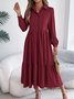 Cotton Casual Plain Regular Fit Dress With No