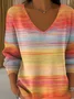 Regular Fit Casual Cotton V Neck Sweater